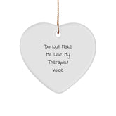 Funny Therapist Heart Ornament Gifts from Men to Women Coworkers Family - Christmas Unique Presents - Image 1